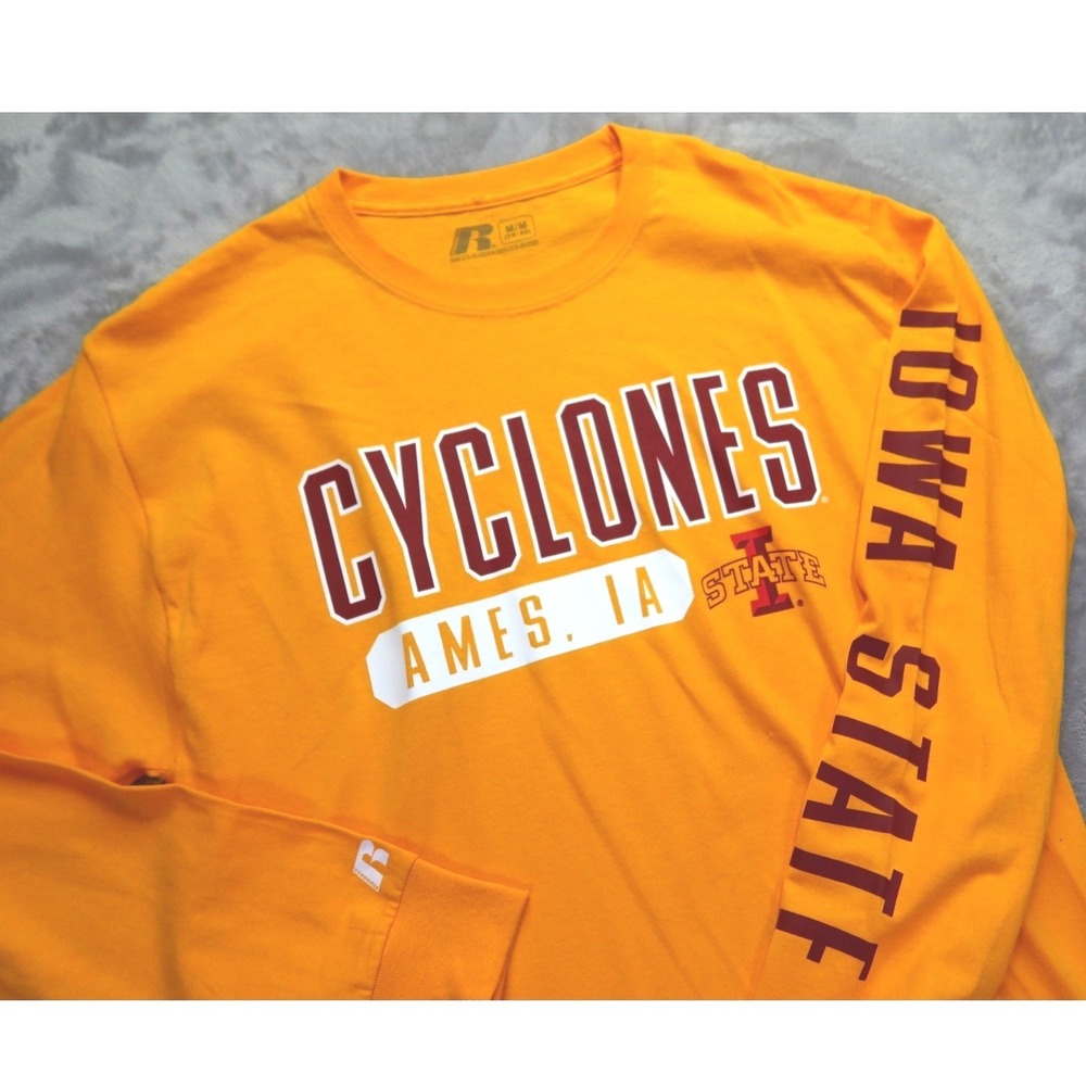 Iowa State University Cyclones Yellow Long Sleeve T‎ Shirt Sz M New NWT Ames, IA